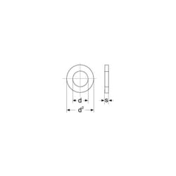 Rondelle 5.3 mm 10 mm acier inoxydable A2 100 pc(s) TOOLCRAFT A5,3 D125-A2 194695 S59813