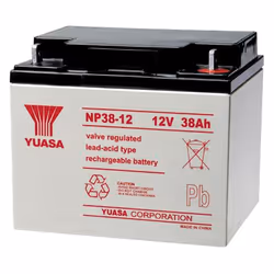 Yuasa NP38-12, Sealed Lead Acid (VRLA), 12 V, Blanc, 38000 mAh, 14,2 kg