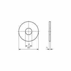 RONDELLE 5.3 MM 15 MM ACIER INOXYDABLE A2 100 PC(S) TOOLCRAFT 5,3 D9021-A2 194719