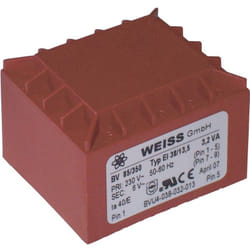 85/352 Transformateur pour circuits imprimés 1 x 230 v 1 x 12 v/ac 3.20 va 267 mA - Weiss Elektrotechnik