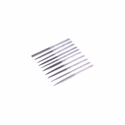 Lot de 10 limes aiguilles. 821006 - Longueur de coupe : 90 mm - Contenu : 1 pièce - Qualité d'origine de la marque TOOLCRAFT  ...