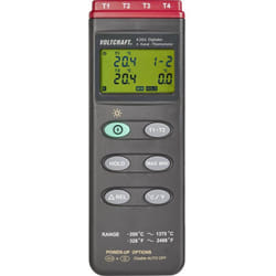 Voltcraft - Appareil de mesure de température K204 -200 - +1370 °c sonde k