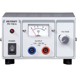 Voltcraft - Alimentation de laboratoire réglable PS-1152 a 1.5 - 15 v/dc 1.5 - 1 a 22.5 w Nbr. de sorties 1 x étalonné d'
