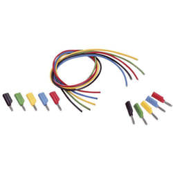 Voltcraft - MS-4041 Set de cordons de mesure Banane mâle 4 mm Banane mâle 4 mm 1.00 m noir, rouge, bleu, jaune, vert 1 se