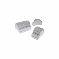 Les boîtiers sont assemblés via un procédé simple et rapide (pas de vis). Clips de fixation rapide pour profilés chapeau, rai ...