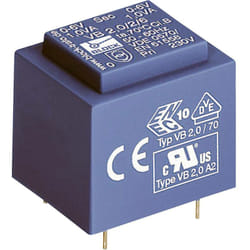 Block - vb 2,0/2/12 Transformateur pour circuits imprimés 1 x 230 v 2 x 12 v/ac 2 va 83 mA
