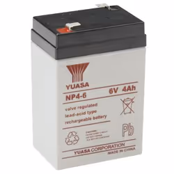 Yuasa NP4-6, Sealed Lead Acid (VRLA), 6 V, Blanc, 4000 mAh, 870 g
