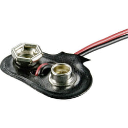 Connecteur clip pression 1x 6LR61 (9 v) Beltrona 9V-T-Clip raccordement par empreinte pile 9V (l x l x h) 26 x 13 x 8 mm W07887