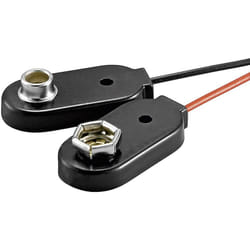 Connecteur clip pression 1x 6LR61 (9 v) Beltrona 9V-I-Clip-G raccordement par empreinte pile 9V (l x l x h) 26 x 13 x 8 mm X39782