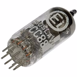Informations techniques Courant d'anode I(A) : 15 mA Courant de chauffage I(F) : 300 mA Culot : noval Dimensions produit, hau ...