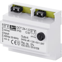 Alimentations dc série dct 12 va primaire 230 Vac/ secondaire n/a Block dct 12-1 D97234