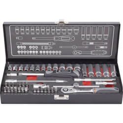 Toolcraft - Jeu de clés à douille métrique 1/4 (6.3 mm) 45 pièces 826386