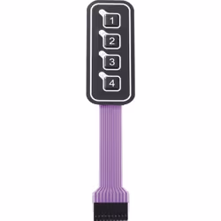 enquête APEM AC3559ILL Modèle (général): Clavier à membrane éclairé matrice 1x4 Connexion (détails): nappe Dimensions: (L x l ...