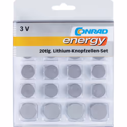 Conrad 650675, Batterie à usage unique, Lithium, 3 V, 20 pièce(s), Pile bouton