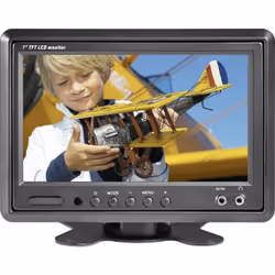 enquête Ecran LCD 17,8 cm (7 pouces) Ecran LCD à encastrer ou à monter en saillie Télécommande Avec pied description Ces moni ...