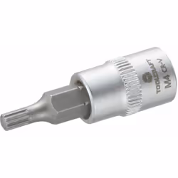 Toolcraft 816073, Prise, 1/4", Métrique, 1 tête(s), 4 mm, Sulfate de chondroïtine, Acier