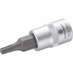 Toolcraft 816081, Prise, 1/4", Métrique, 1 tête(s), 6.3 mm, T15