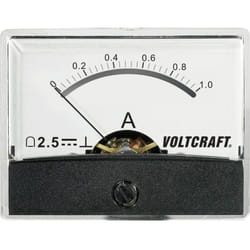 Voltcraft - appareil de mesure encastrable analogique AM-60X46/1A/DC
