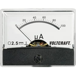 VOLTCRAFT AM-60X46/100µA/DC AM-60X46/100µA/DC Appareil de mesure à encastrer AM-60X46/100µA/DC 100 µA Bobine