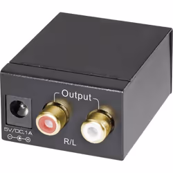 AV Convertisseur [Toslink Cinch-RCA numérique - Cinch-RCA] SpeaKa Professional SP-DAC-TKC