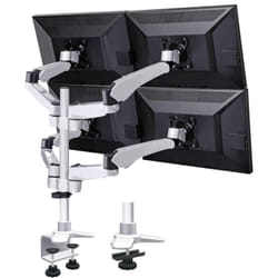 SpeaKa Professional SP-3957076 support d'écran plat pour bureau 68,6 cm (27") Noir, Argent