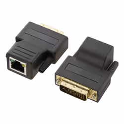 Renkforce RF-569616, RJ-45, DVI-D 29 pin, Noir