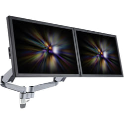 Speaka Professional - Support mural pour écran SP-1624884 25,4 cm (10') - 68,6 cm (27') réglable en hauteur, inclinable, mobile, rotatif argent-noir