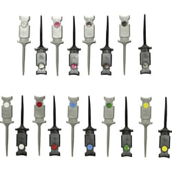 Voltcraft - Mini-grip-fils à pince enfichable 0.64 mm cat i noir, rouge, marron, vert, jaune, violet, bleu, blanc, gris