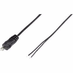 enquête Fiche haut-parleur mâle, droit description Câble de connexion 2 x 0,20 mm² avec fiches moulées et décharge de tractio ...