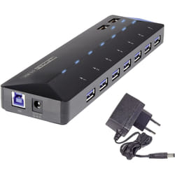 Renkforce RF-3806034 hub & concentrateur USB 3.2 Gen 1 (3.1 Gen 1) Type-B 5000 Mbit/s Noir