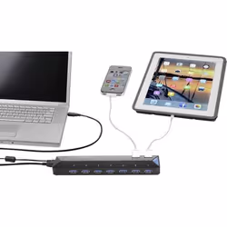 Renkforce RF-3806034 hub & concentrateur USB 3.2 Gen 1 (3.1 Gen 1) Type-B 5000 Mbit/s Noir - Vue supplémentaire 8