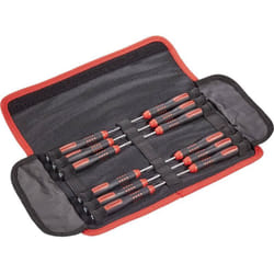 Toolcraft - pour l'électronique et la mécanique de précision Jeu de tournevis 12 pièces vis à fente, cruciforme Phillips,