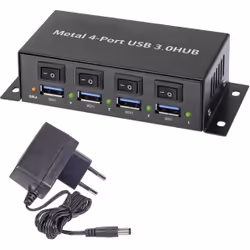 Renkforce 1318454, USB 3.2 Gen 1 (3.1 Gen 1) Type-A, USB 3.2 Gen 1 (3.1 Gen 1) Type-A, 5000 Mbit/s, Noir, 126 mm, 55 mm