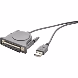 Renkforce RF-4079655, Gris, USB A, DB25, 1,8 m, 1 pièce(s)
