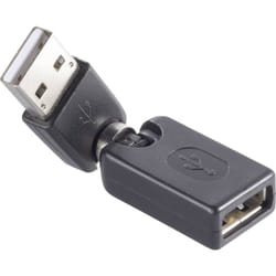 Renkforce - Adaptateur usb 2.0 [1x usb 2.0 type a mâle - 1x usb 2.0 type a femelle] - noir contacts dorés