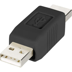 Renkforce - Adaptateur usb 2.0 rf-usba-02 - [1x usb 2.0 type a mâle - 1x usb 2.0 type a mâle] - noir contacts dorés Y306091