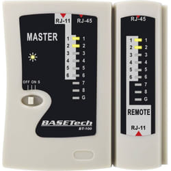 Basetech - Testeur de câbles BT-100 BT-100 Convient pour RJ-45, RJ-11
