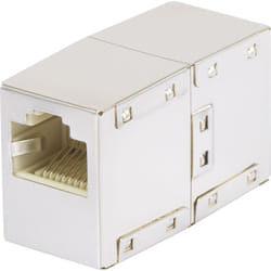 Renkforce - RJ45 réseau informatique Adaptateur cat 5e [1x RJ45 femelle - 1x RJ45 femelle] blanc Y694641