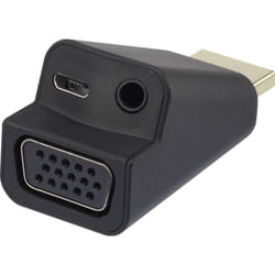 Renkforce - RF-4149768 hdmi / vga Adaptateur [1x hdmi mâle - 1x vga femelle, Jack femelle 3.5 mm] noir