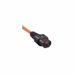 Kash Câble de connexion pour appareils réfrigérants Secteur femelle C13 - Prise mâle coudée + contact de protection noir, ora ...