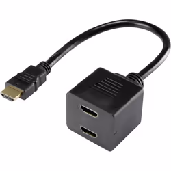 Renkforce RF-4212177, 0,2 m, HDMI Type A (Standard), 2 x HDMI Type A (Standard), 1920 x 1080 pixels, Noir