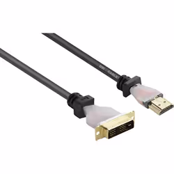 Renkforce RF-4212216, 1,8 m, HDMI Type A (Standard), DVI-D, Mâle, Mâle, Droit