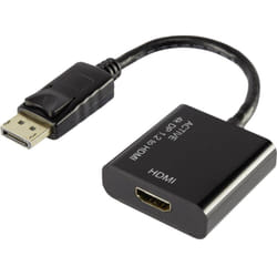 Renkforce - Adaptateur DisplayPort, hdmi RF-4222524 [1x DisplayPort mâle - 1x hdmi femelle] 10.00 cm noir contacts dorés