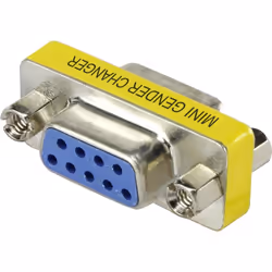 Renkforce RF-4230660 changeur de genre de câble D-Sub 9-pin Métallique, Jaune
