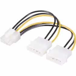 Renkforce RF-4233375, 0,15 m, PCI-E (8-pin), 2 x Molex (4-pin), Mâle, Mâle, Droit