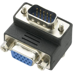 Renkforce - Adaptateur vga [1x vga mâle - 1x vga femelle] coudé à 90° noir