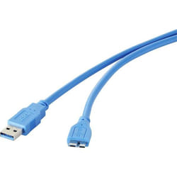 Renkforce RF-4264545 câble USB 2 m USB 3.2 Gen 1 (3.1 Gen 1) USB A Micro-USB B Bleu