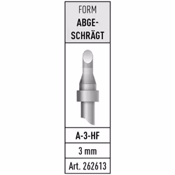Informations techniques Forme de la panne (détails) : biseautée Pointe longue durée A-3-HF Pour station de soudage INDUSTA HF ...