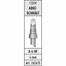 Informations techniques Forme de la panne (détails) : biseautée Pointe longue durée A-4-HF Pour station de soudage INDUSTA HF ...