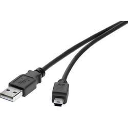 Renkforce RF-4455807 câble USB 0,3 m USB 2.0 USB A Mini-USB B Noir
